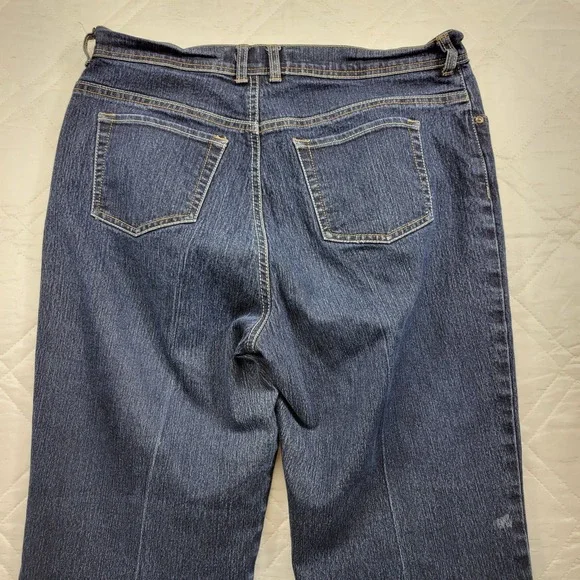 Gloria Vanderbilt Amanda creased‎ blue jeans size 12 Long - Picture 7 of 7